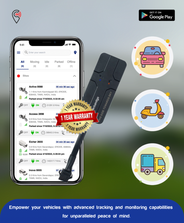 TrackAndGo Hidden GPS Tracker - Enhance vehicle security with real-time tracking, 12 months of included SIM card data, and versatile compatibility for cars, buses, bikes, and trucks.